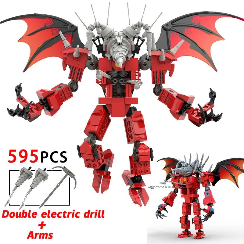 New Skibidi Toilet Building Block Titan Clock Man 2.0 TVman Speakerman Drill Man Bricks Model Toys for Kid Birthday Xmas Gift