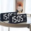 Röststyrning Digital väckarklocka Temperatur Dubbelt larm Snooze Desktop Bordklocka Nattläge 12/24H LED-klocka Klocka Skrivbordsklocka