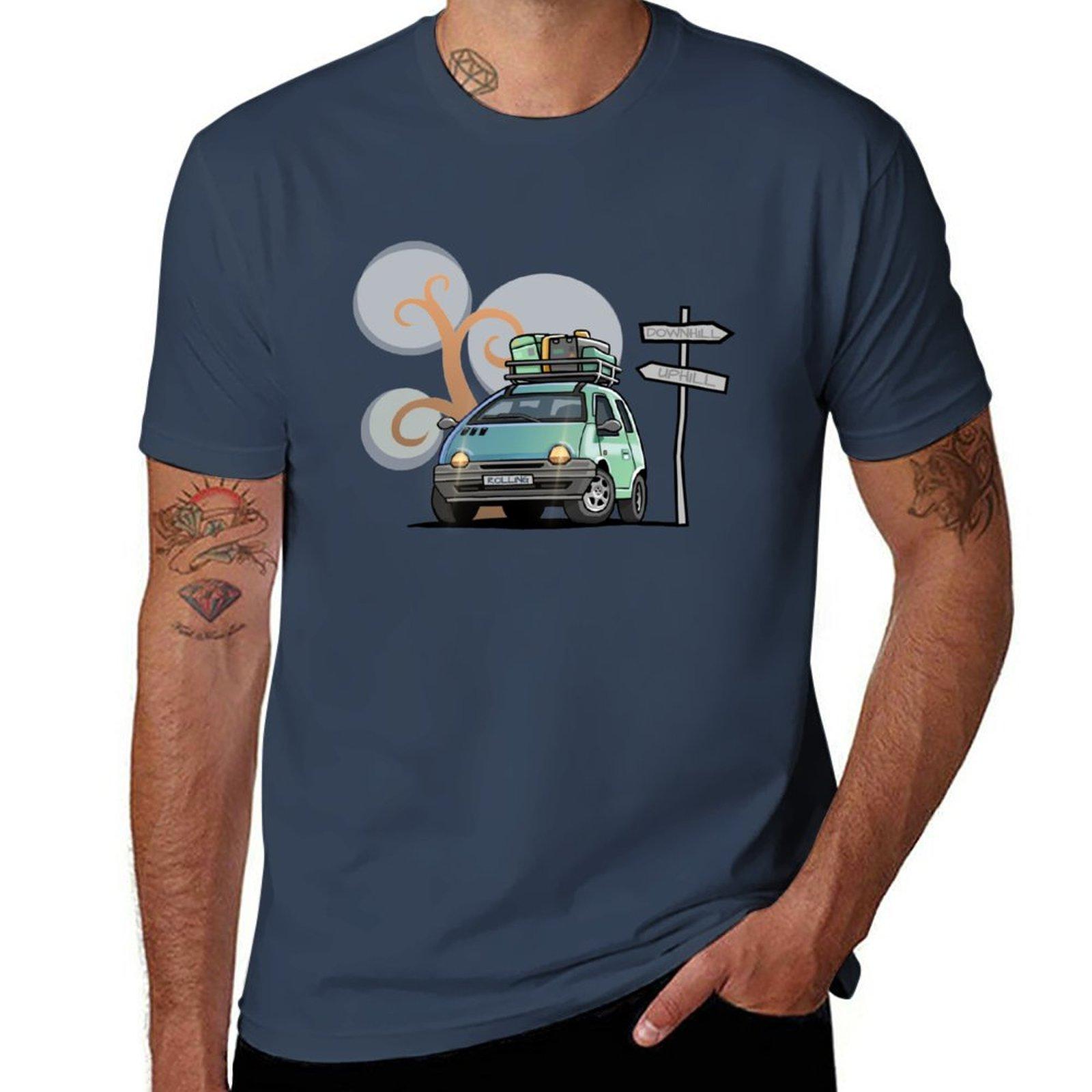 GUOYAN TOP Nieuw ROLLING TWINGO T-shirt voor jongens, witte t-shirts, sneldrogend shirt, heren Champion t-shirts S