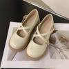 Korean Version Shallow Mouth Small Leather Shoes 2024 New Fashion Casual Simple All-match Thick Bottom Women Shoes Autumntime