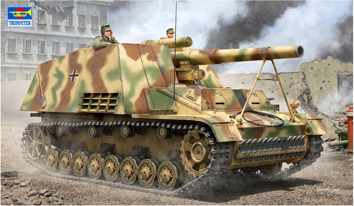

Trumpeter German Heavy Howitzer Hummel Late Model Plastic Model 00953 1/16 Self-Propelled (Tank)