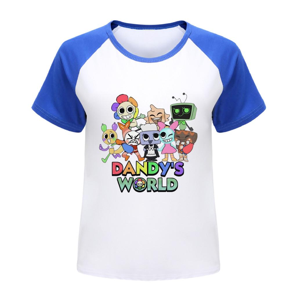 5407 Kid Boy Girl Dandy World Print Raglan Sleeves T-Shirt