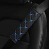 1PCS A Linen Embroidered Breathable Fabric Car Seat Belt Shoulder Strap Cover Insurance Strap Cover Comfort Car Accessories