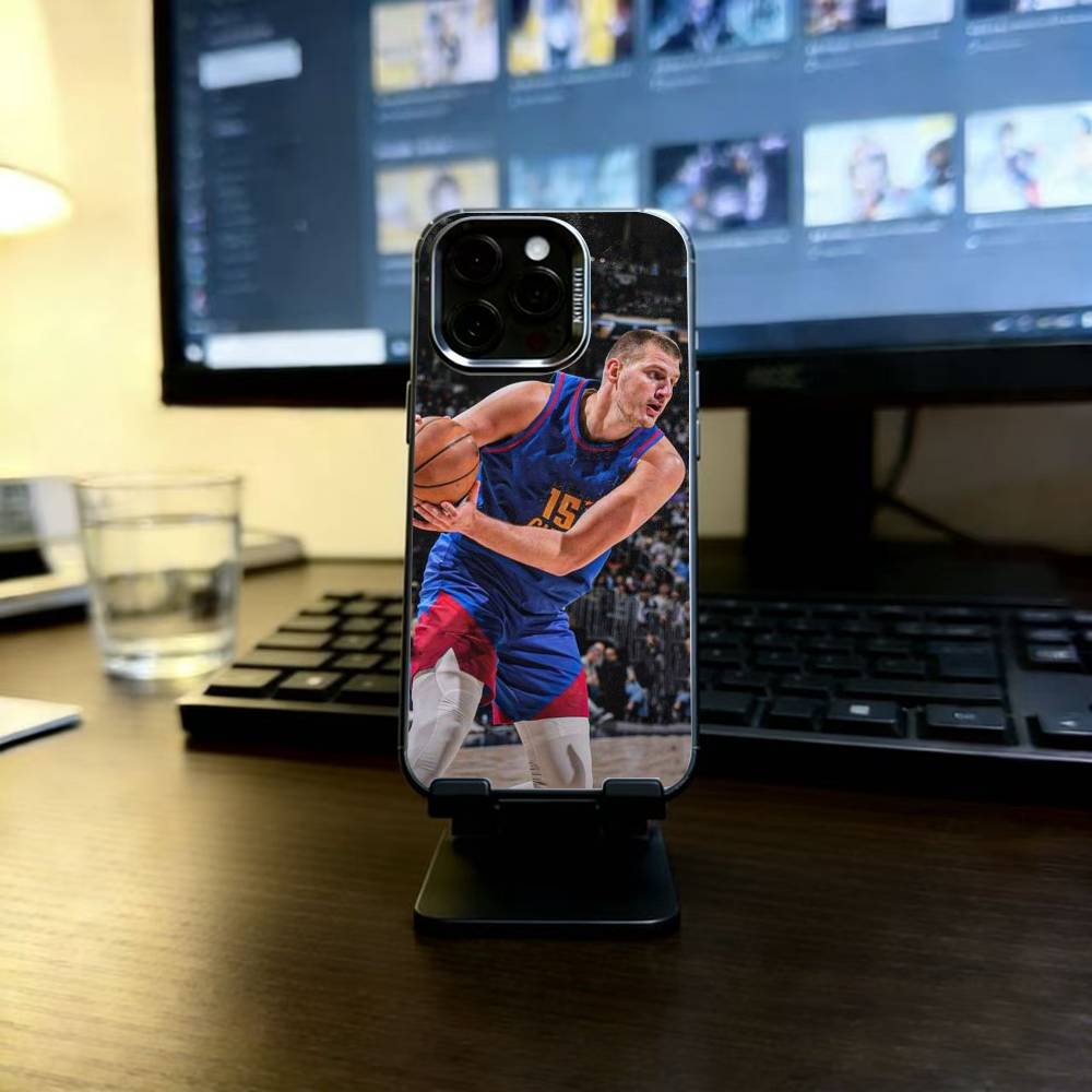

N-Nikola Jokic Phone Case For iPhone 17,16,15,14,13,12,11 Plus,Pro Max,XS,Colorful Silver Black Cover iPhone16Plus