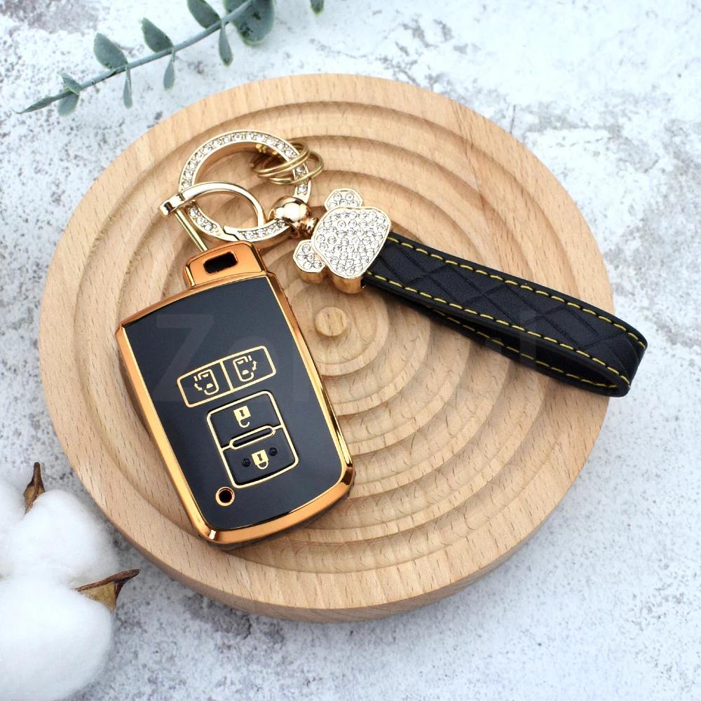 2 4 Buttons Tpu Car Key Case Cover Remote Fob Shell Holder For Toyota Sienta Alphard Voxy Noah Esquire Harrier Keyless Protector