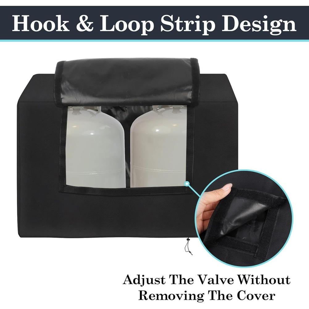 RV Propane Tank Cover 20lb Waterproof 600D Oxford Fabric Replacement For Camper Trailer RV Outdoor Storage Bag Protective Case