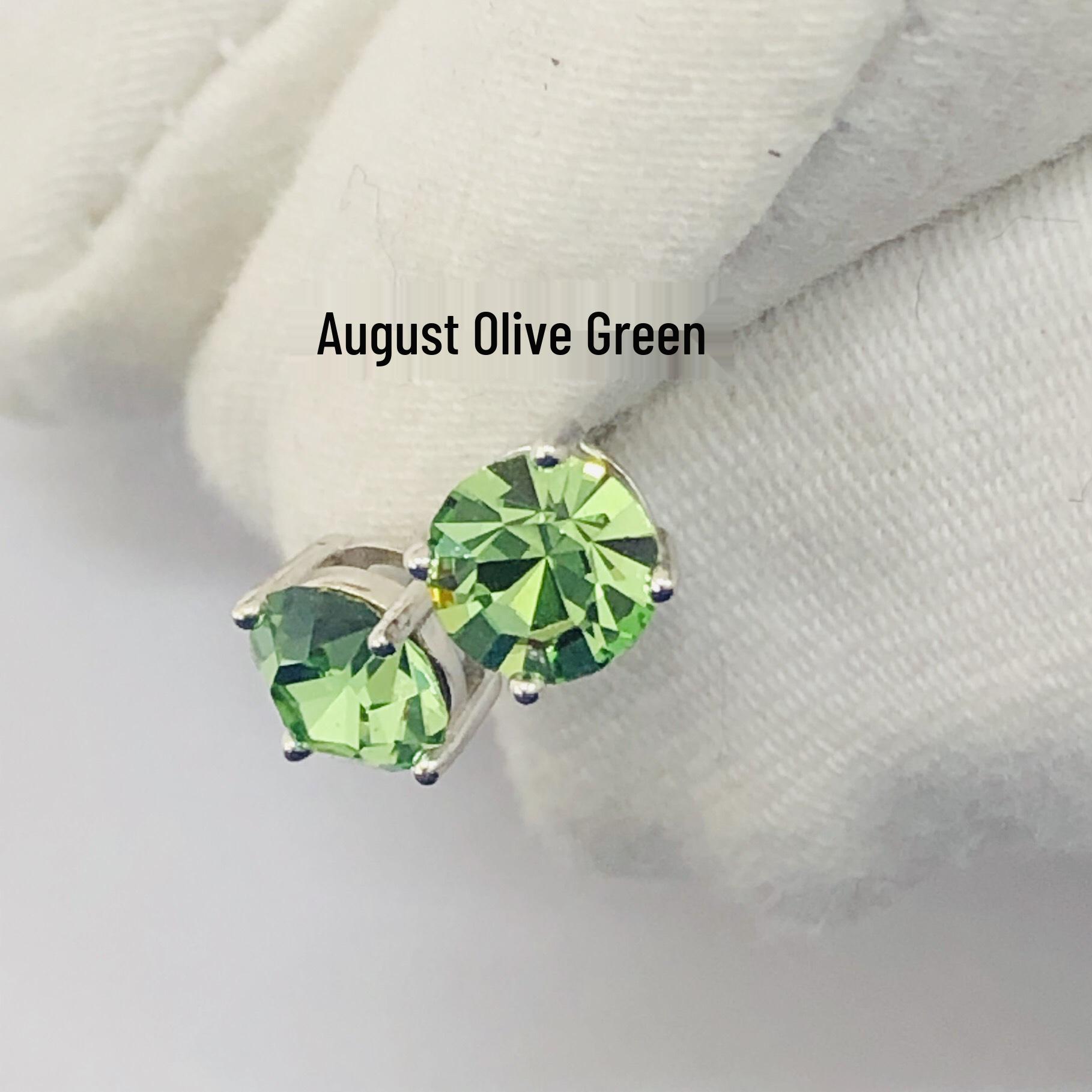 S925 Silver White Gold-Plated December Birthstone Four-Claw Stud Earrings