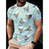 3D Print Mens O-Neck Short Sleeved Tee Street Daily Fashion T-Shirt for Men Oversized Summer Tops