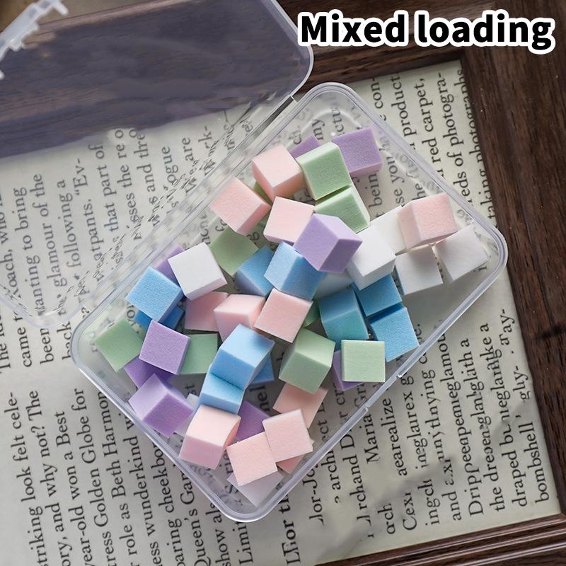 50Pcs/Box Nail Art Sponge Soft Sponges Macaron Color Nail Art Stamper Tools Manicure DIY Creative Nail Supplies Tools
