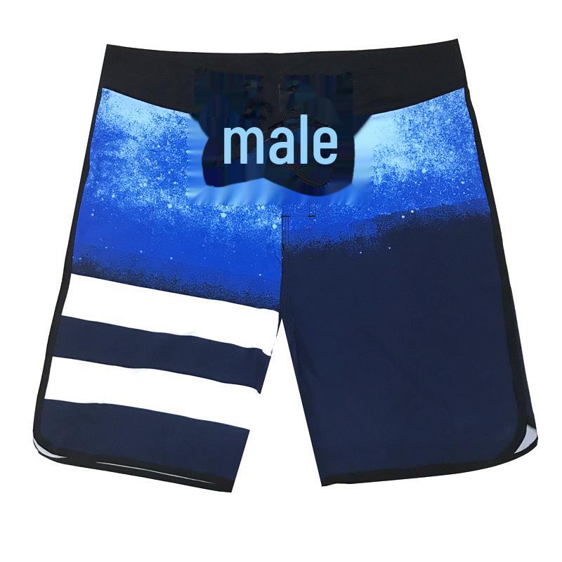 

Эластичные быстросохнущие пляжные шорты для серфинга — полосатые и свободные для соревнований по бодибилдингу 30 синий