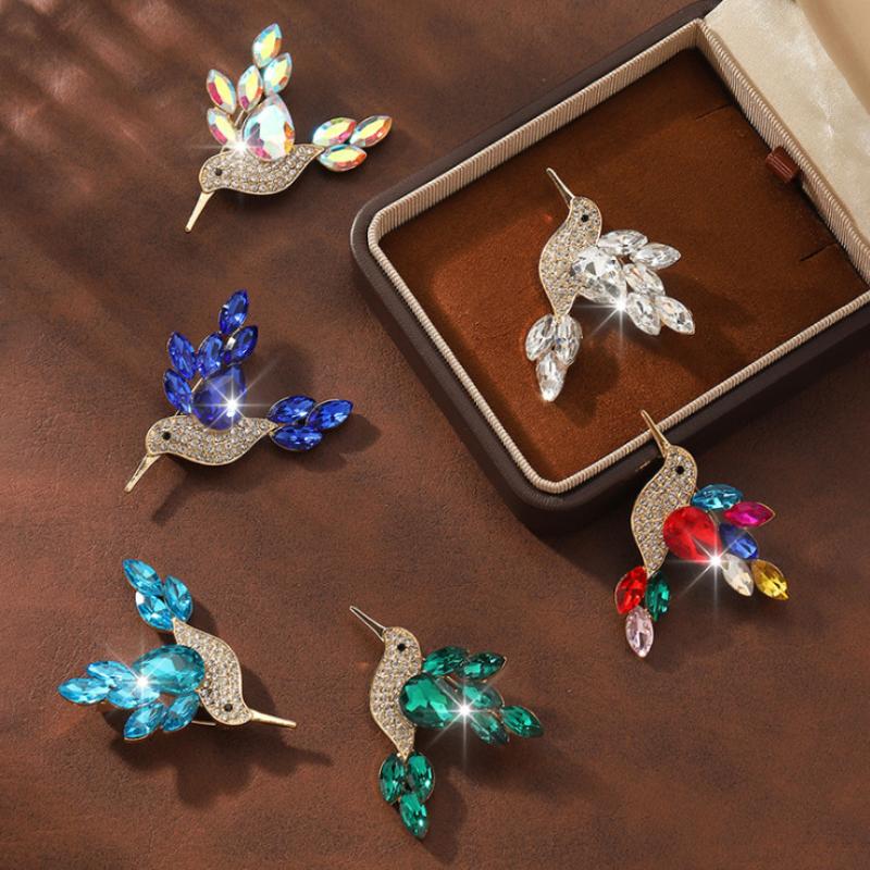 Mode Luxe Glanzende Strass Kristal Vogel Broche Voor Vrouwen Jas Sieraden Accessoires Cadeaus