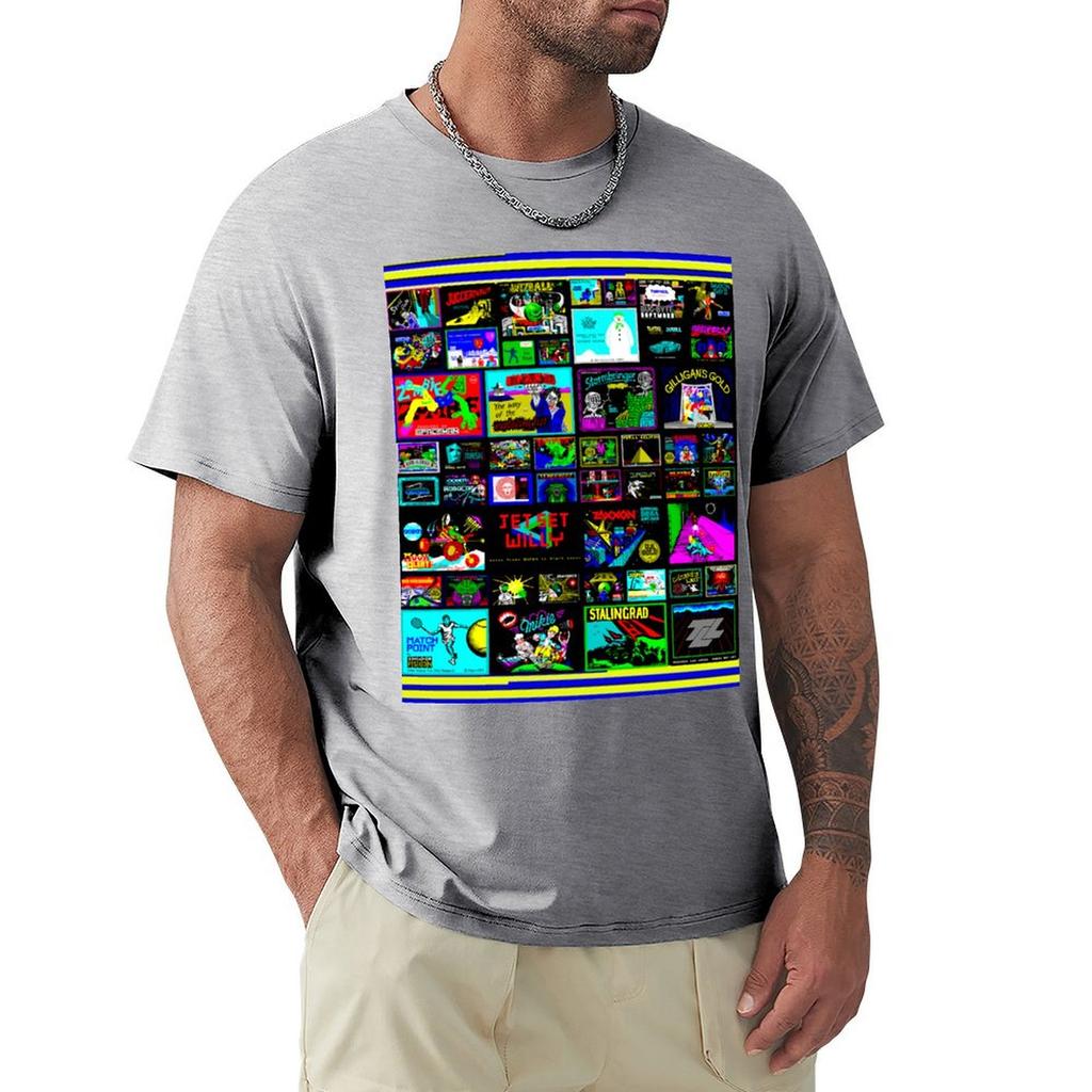 Zx Spectrum Tshirt Game Loading Screens Part I Tshirt Cute Clothes Blouse Oversizeds Hippie Clothes Unisexs Funny T Shirts
