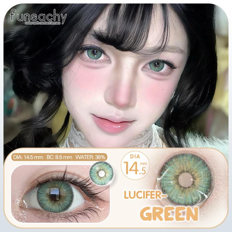 FUNSACHY 2pcs Natural Look Blue Eye Lenses Colored Contact Lenses for Eyes Eye Makeup Beauty Pupil Gray Eyes New Fashion Lens