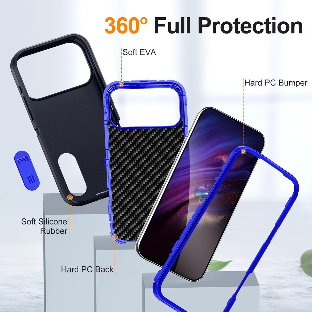 Military Grade Heavy Duty Armor Ott Box Defender Case for IPhone 17 Pro Max Air 16 E 15 14 Plus 13 12 Stand Shockproof Cover