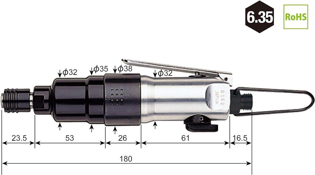 VESSEL Air Impact Type Driver, GT-S4.5DR