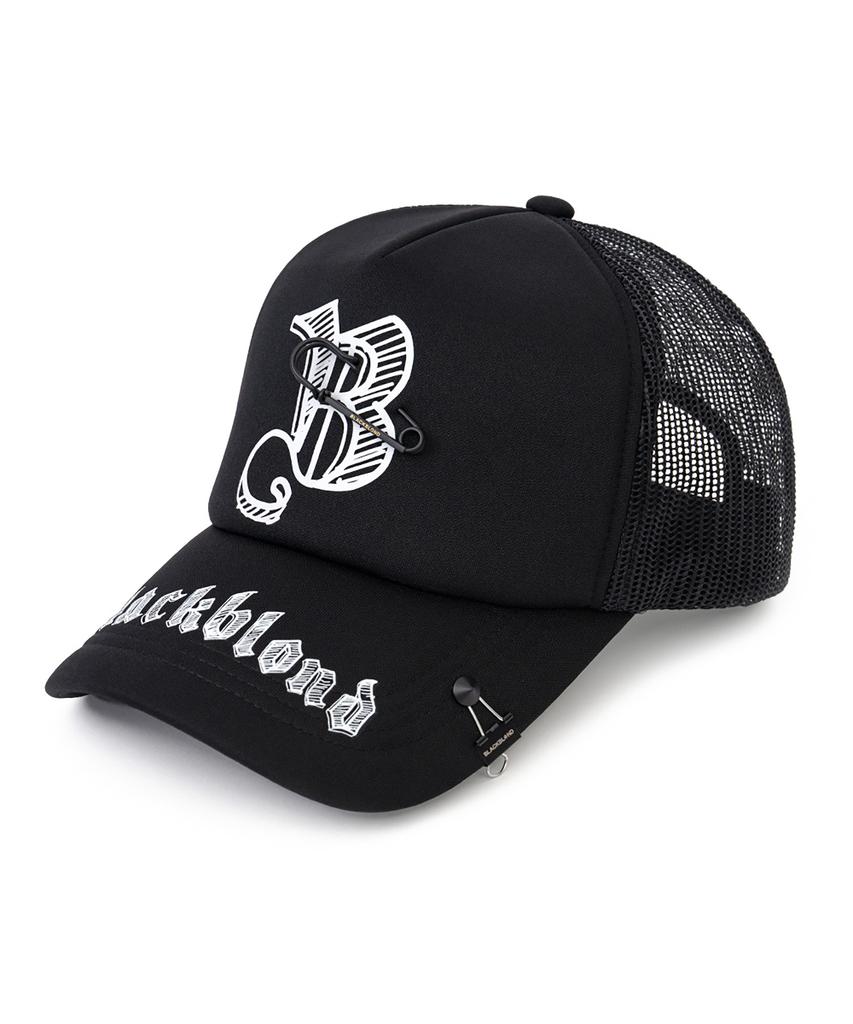 BLACKBLOND Vividi Sketch Logo Trucker Mesh Cap (Black)