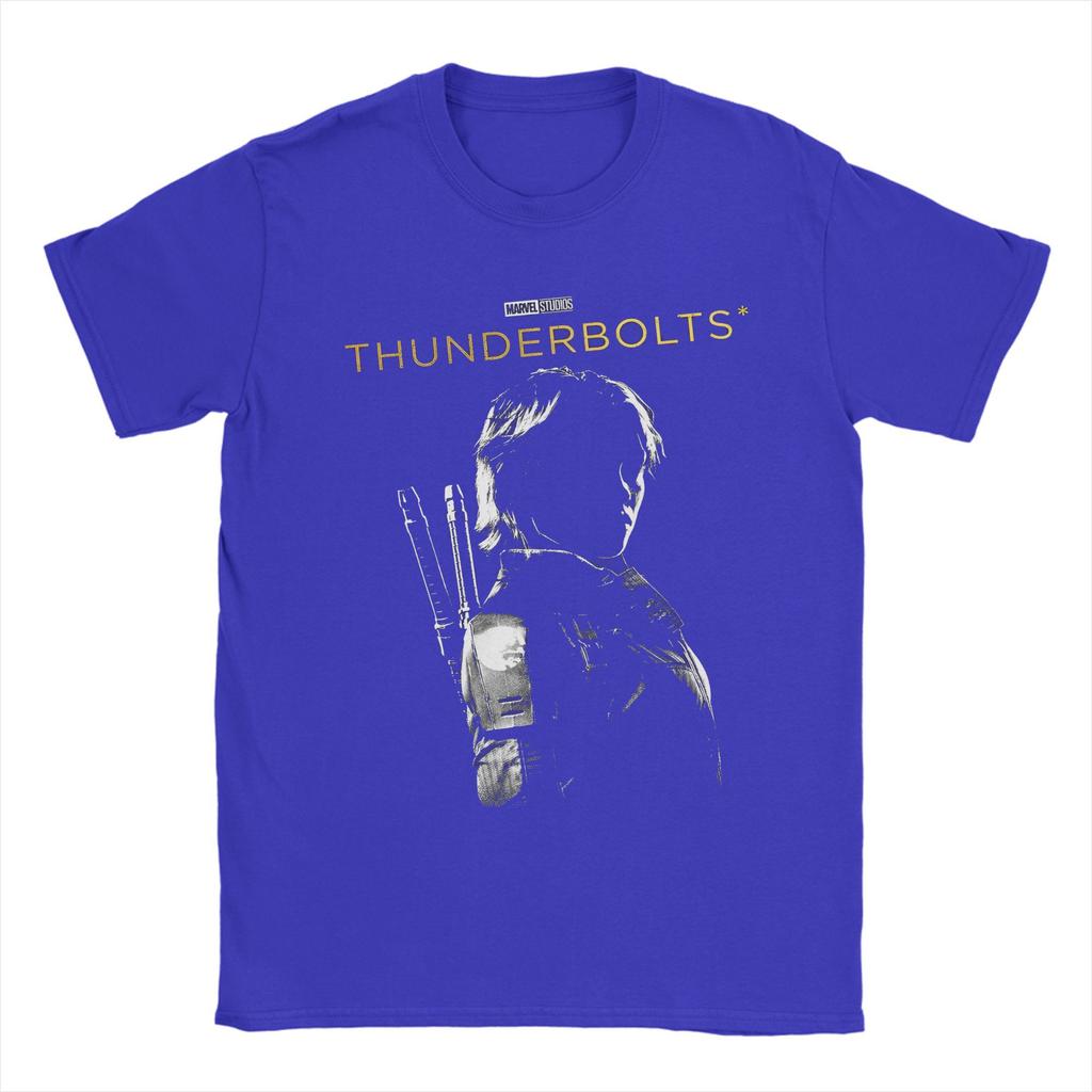 Men's T-Shirt Thunderbolts Yelena Silhouette Comic Vintage 100% Cotton Tee Shirt Short Sleeve  T Shirt Round Neck Clothing Party