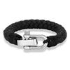 MKENDN Nautischer Stil Breites Seilarmband Mode Herren Edelstahl Verstellbarer Schäkelverschluss Wickelarmreifen Handgefertigter Schmuck Geschenk