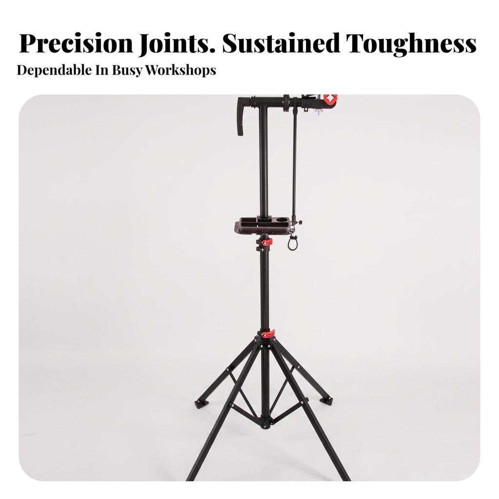 Bike Repair Stand with Tool Tray Rotatable Cycle Workstand