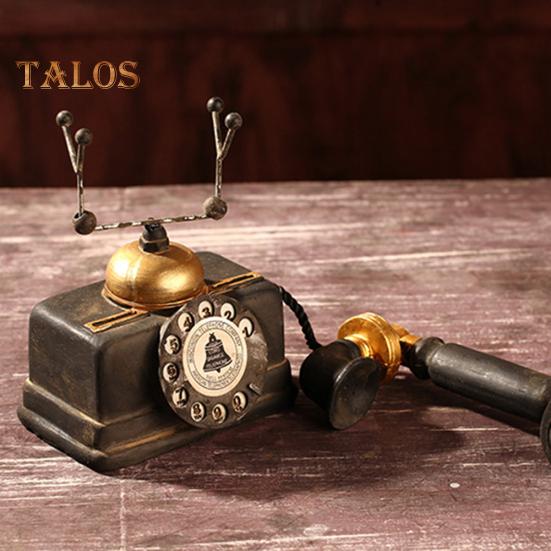 Vintage Resin Telephone Model Miniature Craft Photography Props Bar Live City Fashion Home Decor