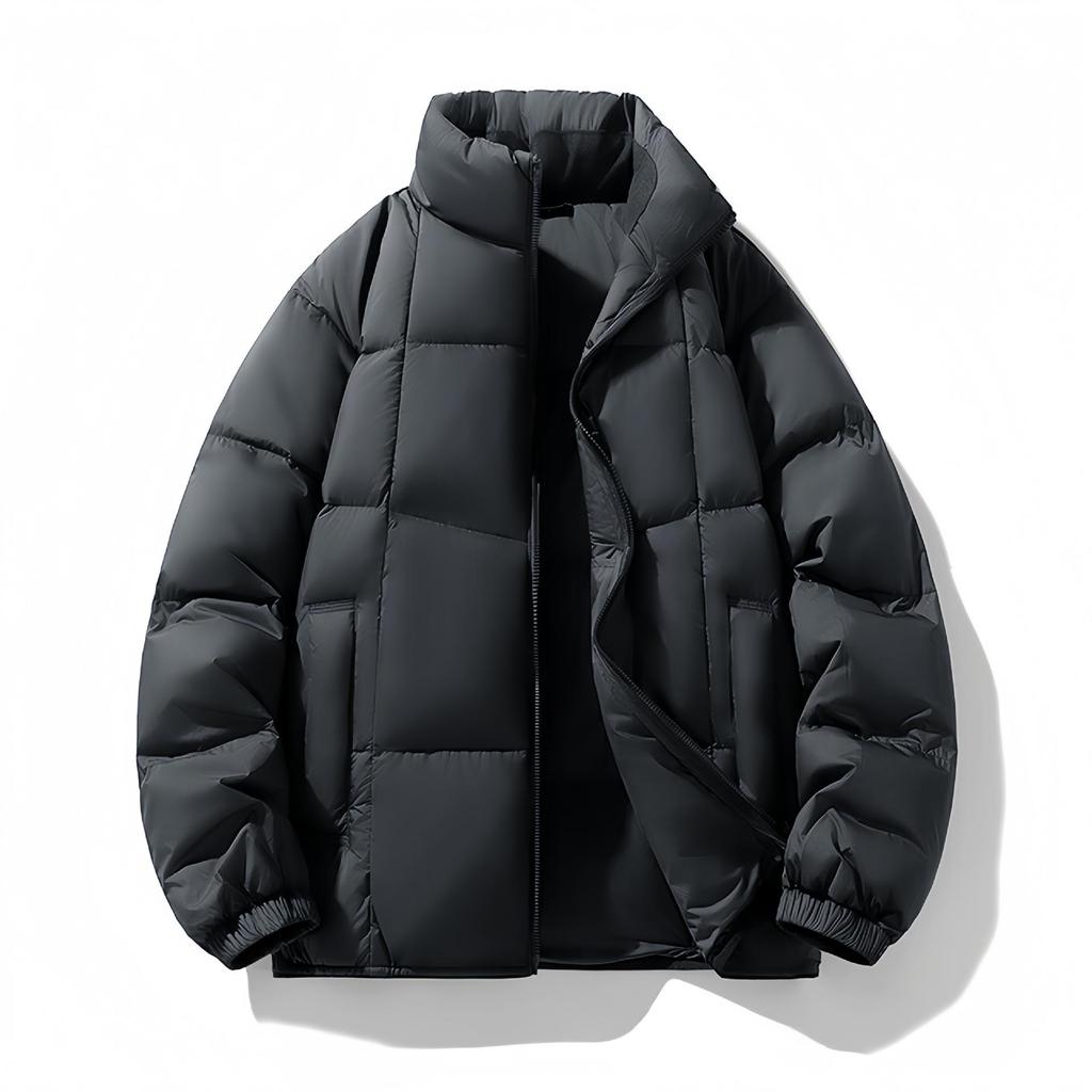 Doudoune Tendance Homme Grande Taille à Col Montant - Nouvelle Mode Hivernale Vêtements d'Extérieur