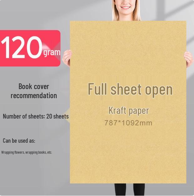 A4 300g Thick Kraft Paper for DIY Projects, Binding, and Printable Covers