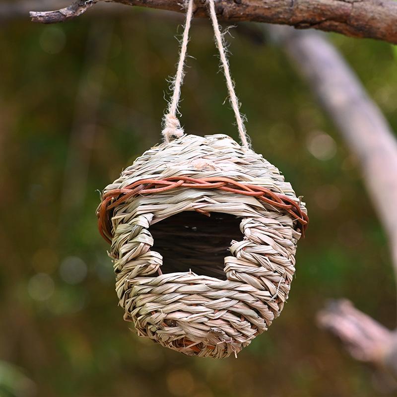 Handmade Woven Bird's Nest Decorations Outdoor Ecological Bird Cage Decorations Garden Pet Supplies Bird's Nest Viewing
