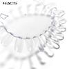 kads 21 PCS False Nail Tips Transparent White Heart-shaped Nail Palette UV Gel Polish  Nail Practice Swatch