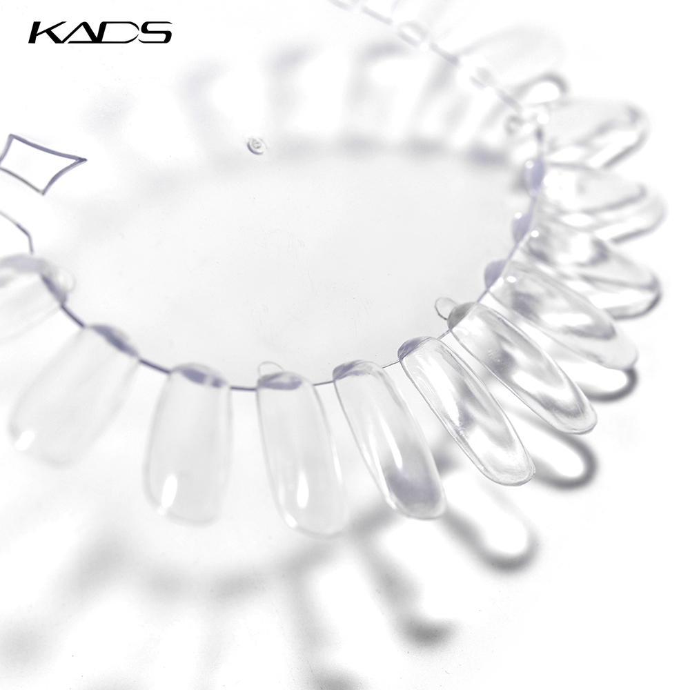 kads 21 PCS False Nail Tips Transparent White Heart-shaped Nail Palette UV Gel Polish  Nail Practice Swatch