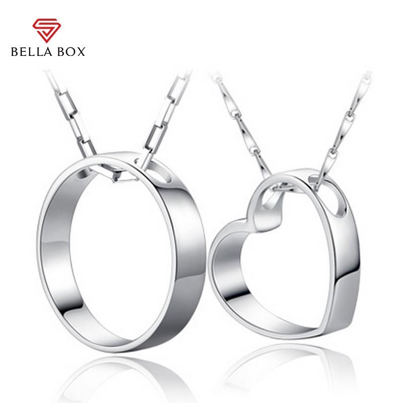 BELLA BOX Hot-selling Heart-shaped Couple Necklaces For Men And Women, High-end, Light Luxury And Fashionable Collarbone Chain Accessories