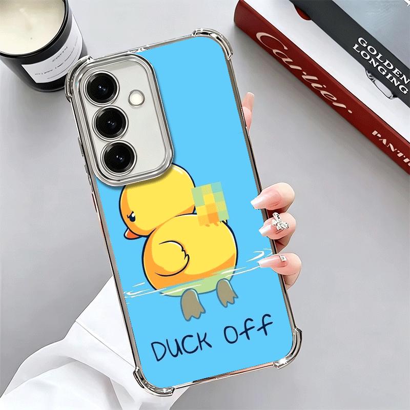 

Funny Cute Cartoon Duck Plating Phone Case For Samsung A17 A07 A37 A57 A16 A56 A15 A55 A14 A54 A13 A53 A26 A36 A25 A35 A24 A34 A Samsung A36