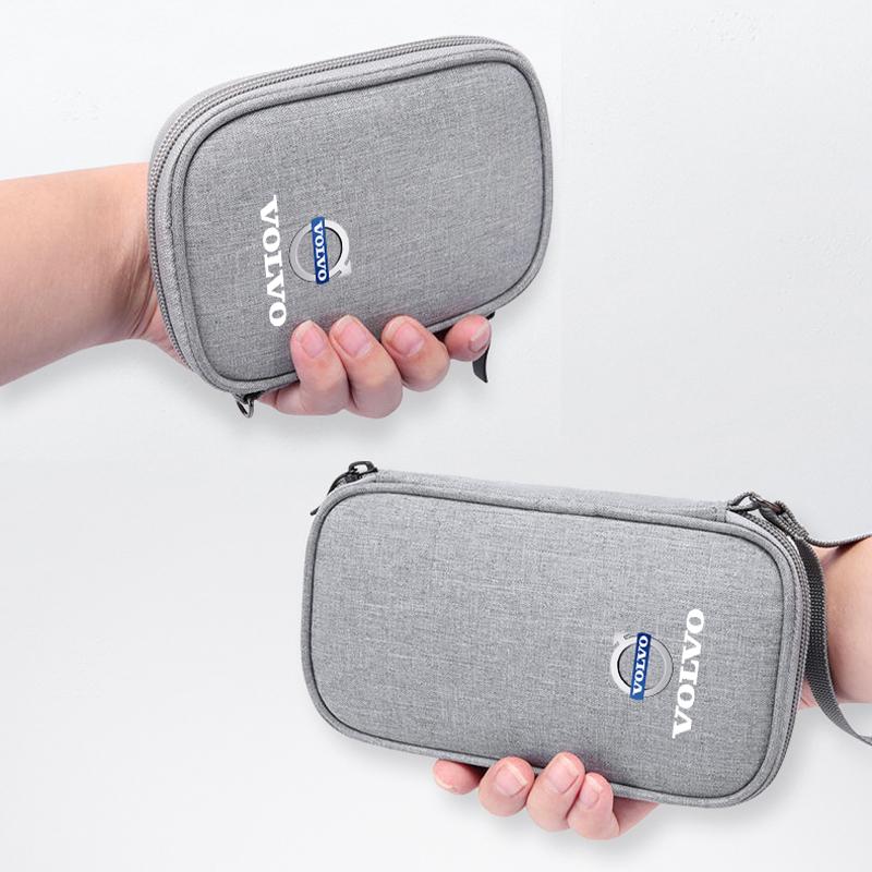 Car Data Cable Storage Bag Waterproof Organizer Box For Volvo C60 V40 C30 V70 V50 V90 XC40 XC90 SC60 190h XC S80 S90 R S60 V60