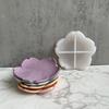 DIY Tray Silicone Resin Mold Flower Shape Epoxy Resin Casting Mold Jewelry Container Ring Trinket Storage Plate Mold