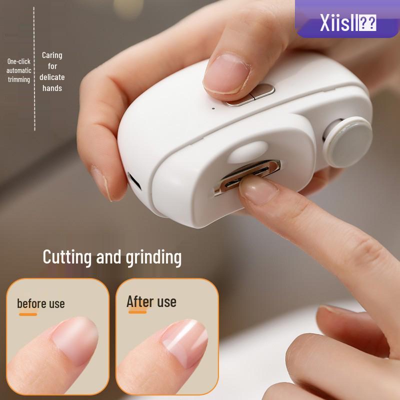 Electric Nail Clippers & Trimmer with Grinder for Elderly & Kids, Automatic Manicure Tool & Nail Polish Remover