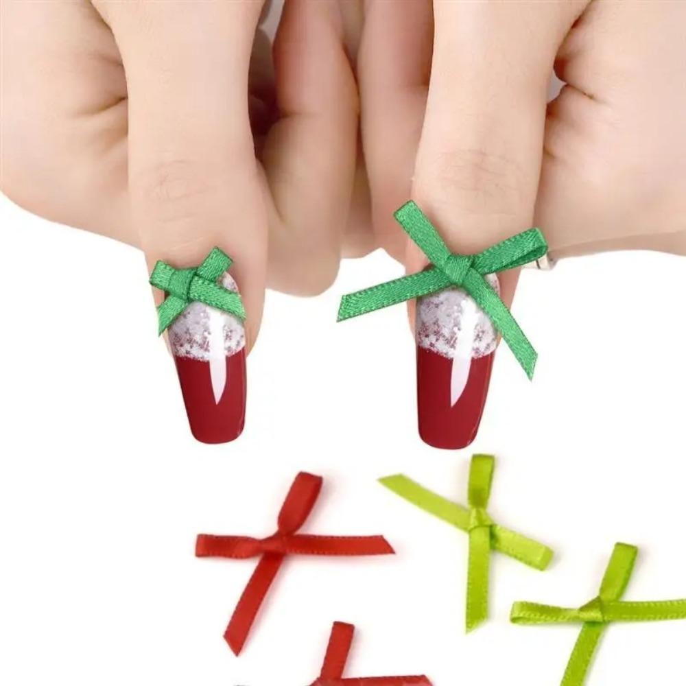 100pcs Mini Ribbon Bows Solid Color Gift Wrapping Bowknot Flowers Bows Ties  DIY Craft Scrapbooking