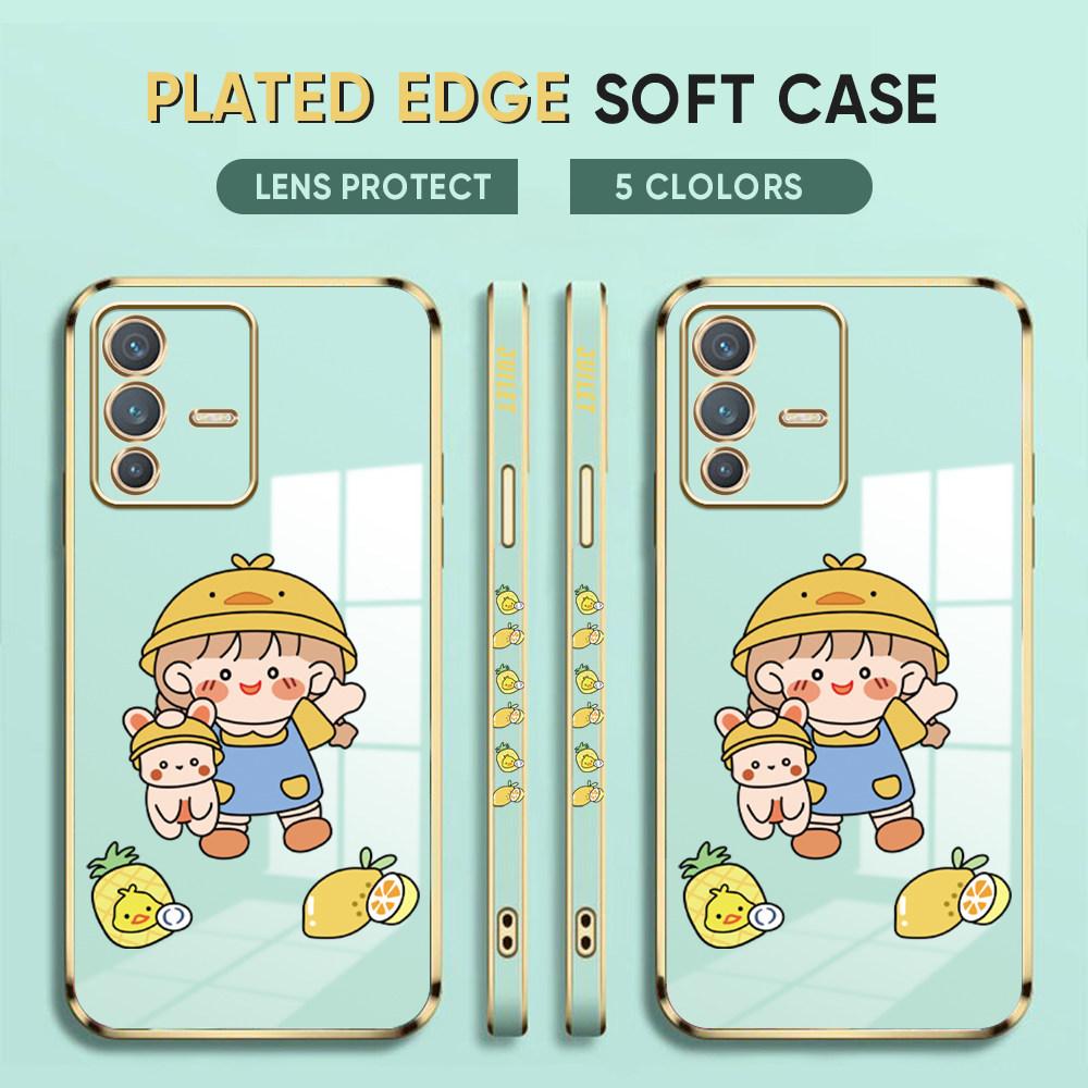 For Honor 90 70 50 X7a X9a P30 Pro P40 Lite Infinix Hot 40i 30i Vivo Y22 Y18 V30 Pro V40 Lovely Girl Pattern Full Lens Protect Shockproof Casing
