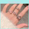 Elegant Heart Shaped Pink Diamond Ring For Women Unique Design Minimalist Open Toe Ring