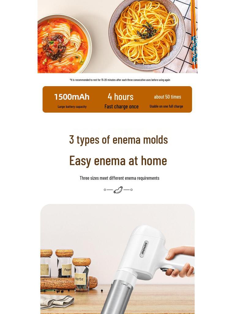 New Handheld Electric Noodle Machine: Portable, Fully Automatic Pressing Gun for Easy Homemade Noodles