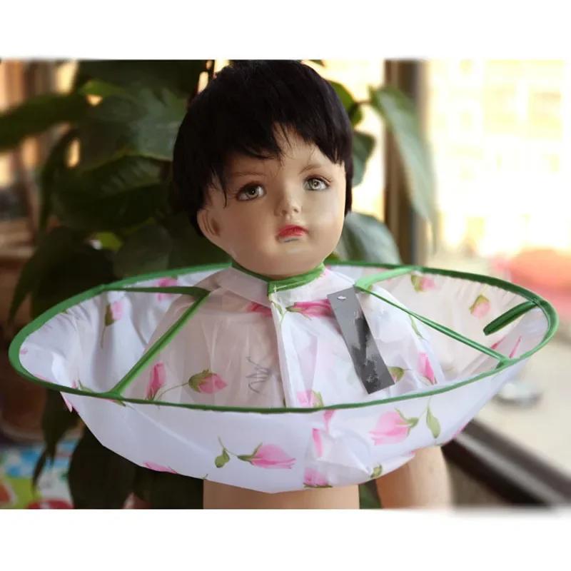 Kids Girl Boy Hair Cutting Cape Gown Hairdresser Barber Apron Hairdressing Children Hair Cut Cloak Umbrella Cape Protecter Apron