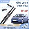 Car Front Wiper Blades For Ford Fiesta MK5 Parts 2002 2003 2004 2005-2014 Durable Noise Reduction Windscreen Wipers Accessories