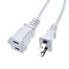 US Standard 1-15P15R 2-Pin Male/Female Right Angle Extension Cord for Christmas Lights