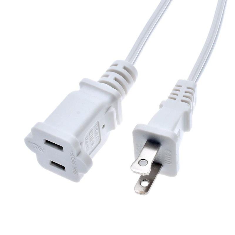 US Standard 1-15P15R 2-Pin Male/Female Right Angle Extension Cord for Christmas Lights