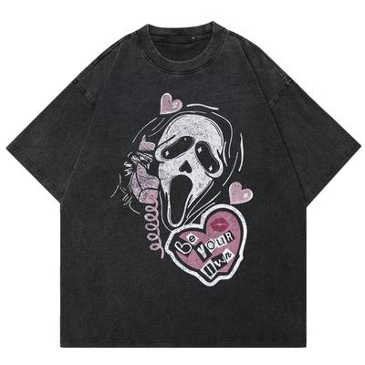 2024 Streetwear Lustiges Totenkopf bedrucktes Unisex T-Shirt