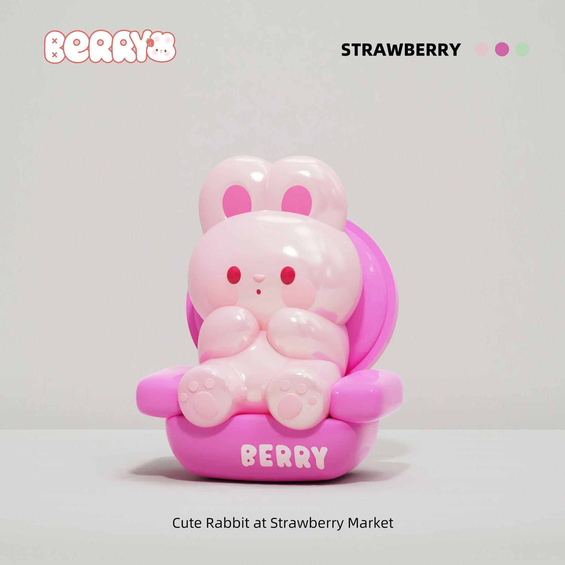 

Micro-Landscape Cute Berry Rabbit Dollhouse Decor Ornaments