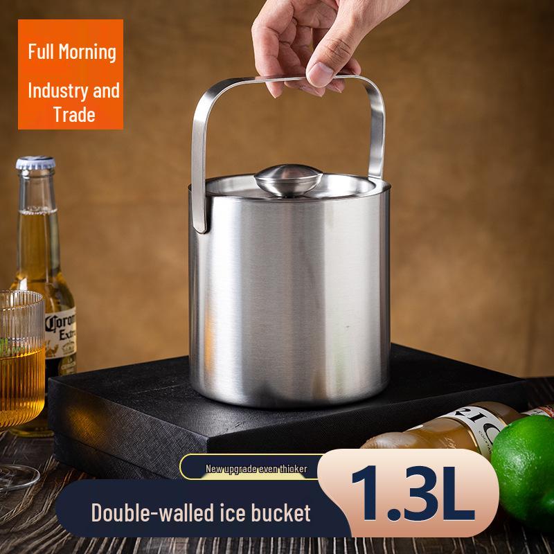 Isolierter doppelwandiger Eisbehälter aus Edelstahl für Champagner, Wein und Bier