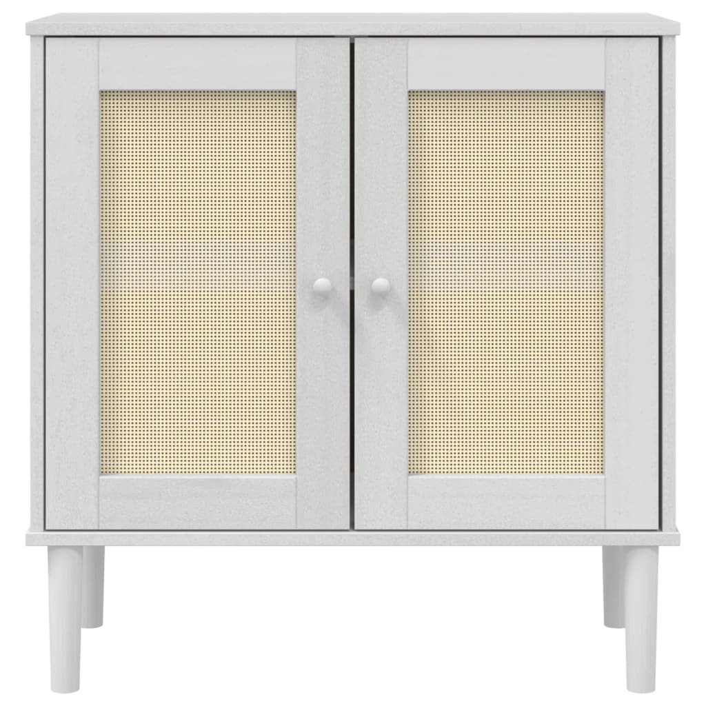 Vidaxl Senja Cabinet, Rattan Imitation, White, 80X35X80 Cm, Pine