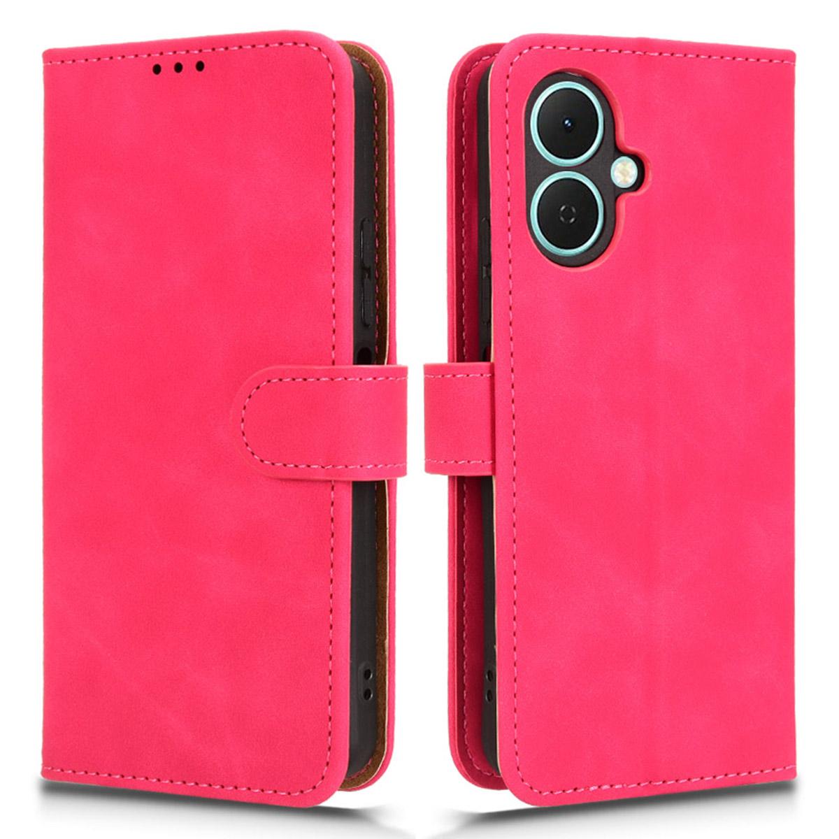 

Для TECNO Spark Go 2 4G Кожаный чехол Скин-чувство Противоударный Кошелек Книжка Чехол для телефона Rose