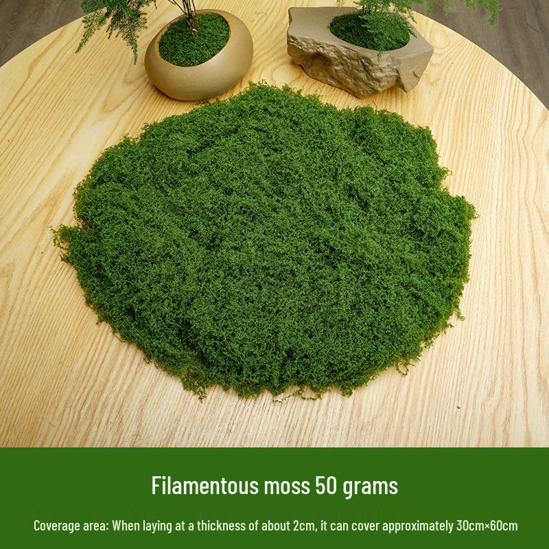 High Simulation Artificial Moss for Green Landscape Arrangement and Bonsai