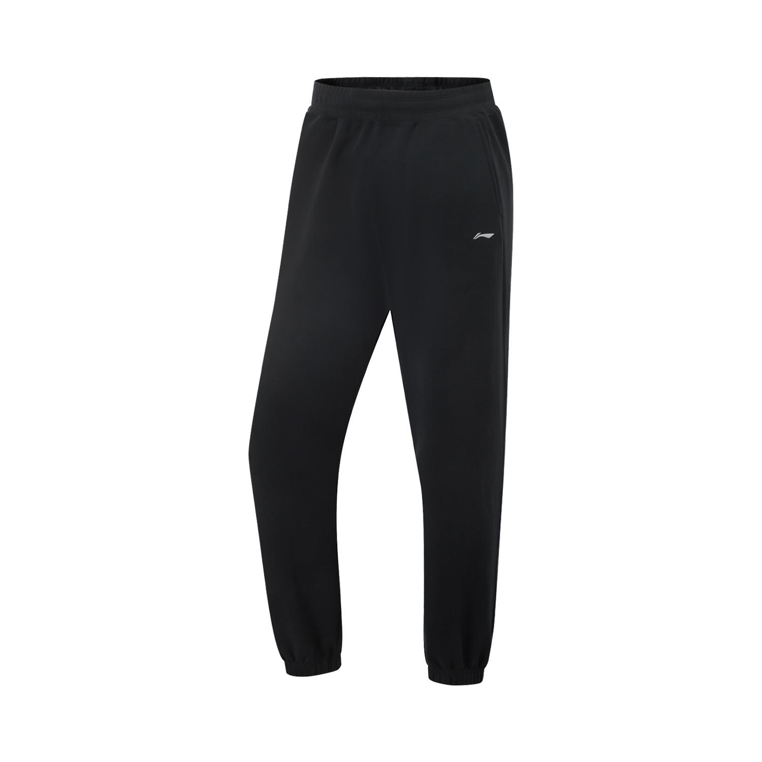 

Li-Ning Comfortable Casual Simple High-Waisted Loose Fit Knit Sports Pants Women bottoms Black AKLV182-1 XS