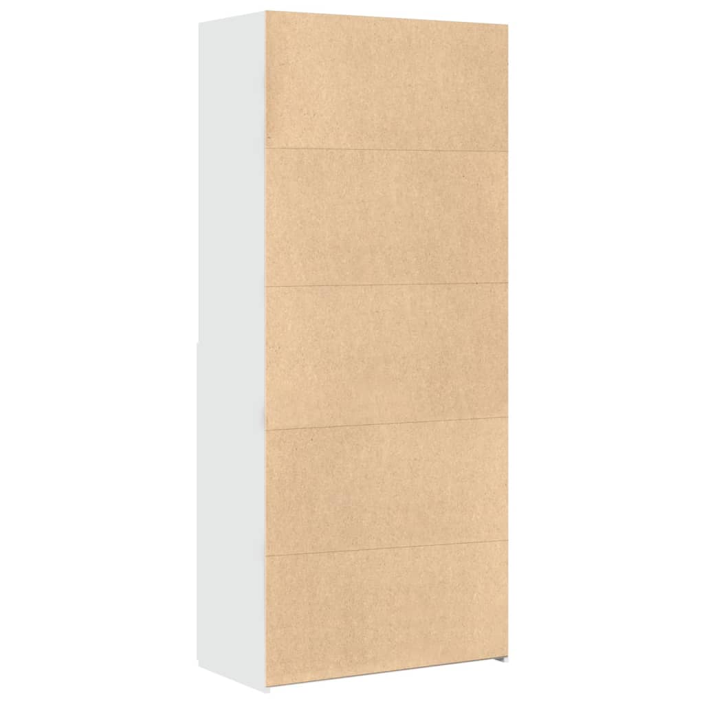 Vidaxl Tall Cabinet, White, 80X42.5X185 Cm, Wood-Based Material